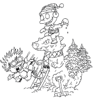 A coloring page of the rugrats